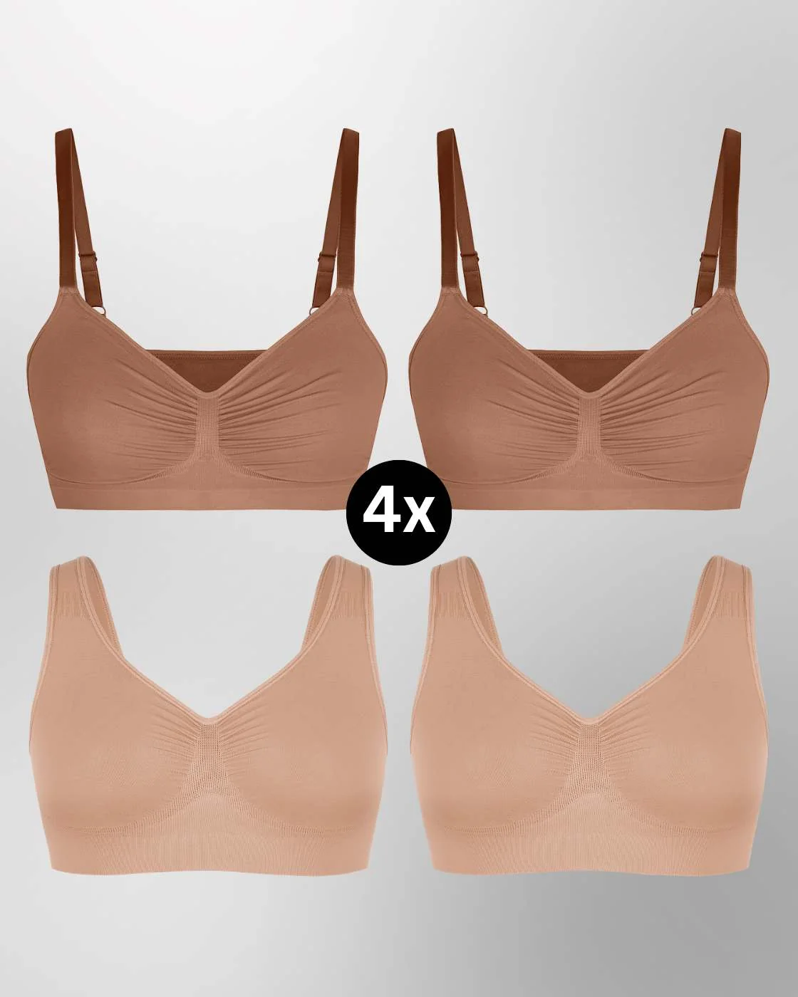 InvisiBra "Soft" 1.0 & 2.0 - Bügellose BHs zum Reinschlüpfen - 4er Set - Image 23