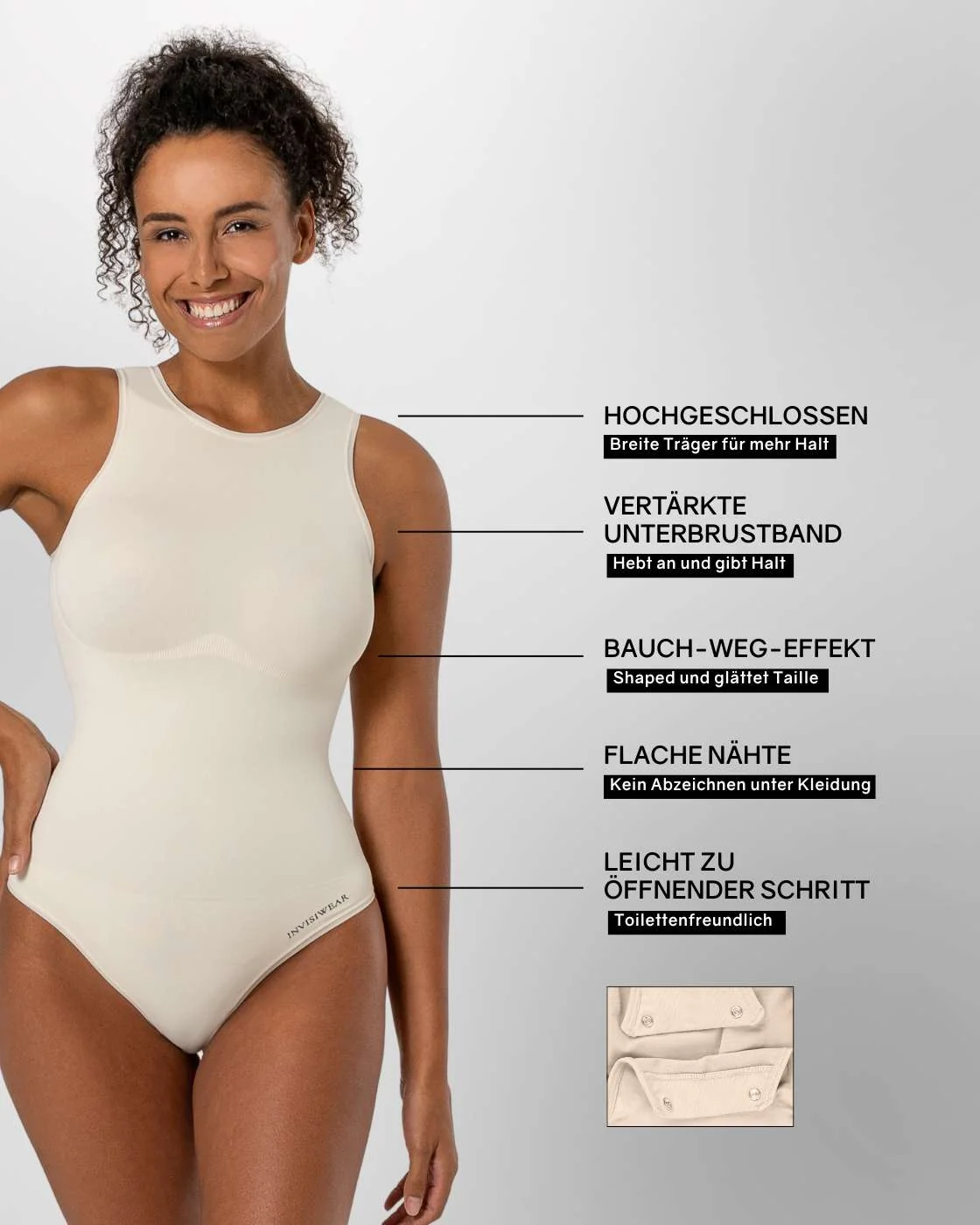 PREMIUM InvisiShape | Eco 🌱 Shaping Body Hochgeschlossen - Image 6