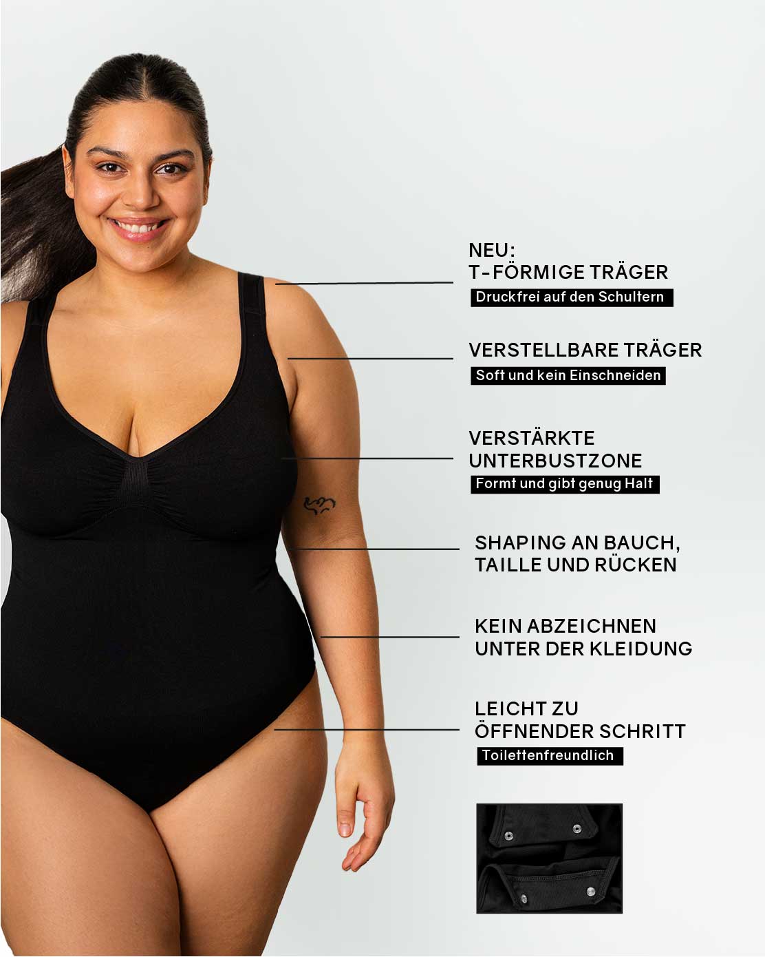 PREMIUM InvisiShape - Shaping Body Panty mit extra breiten Trägern - Image 20