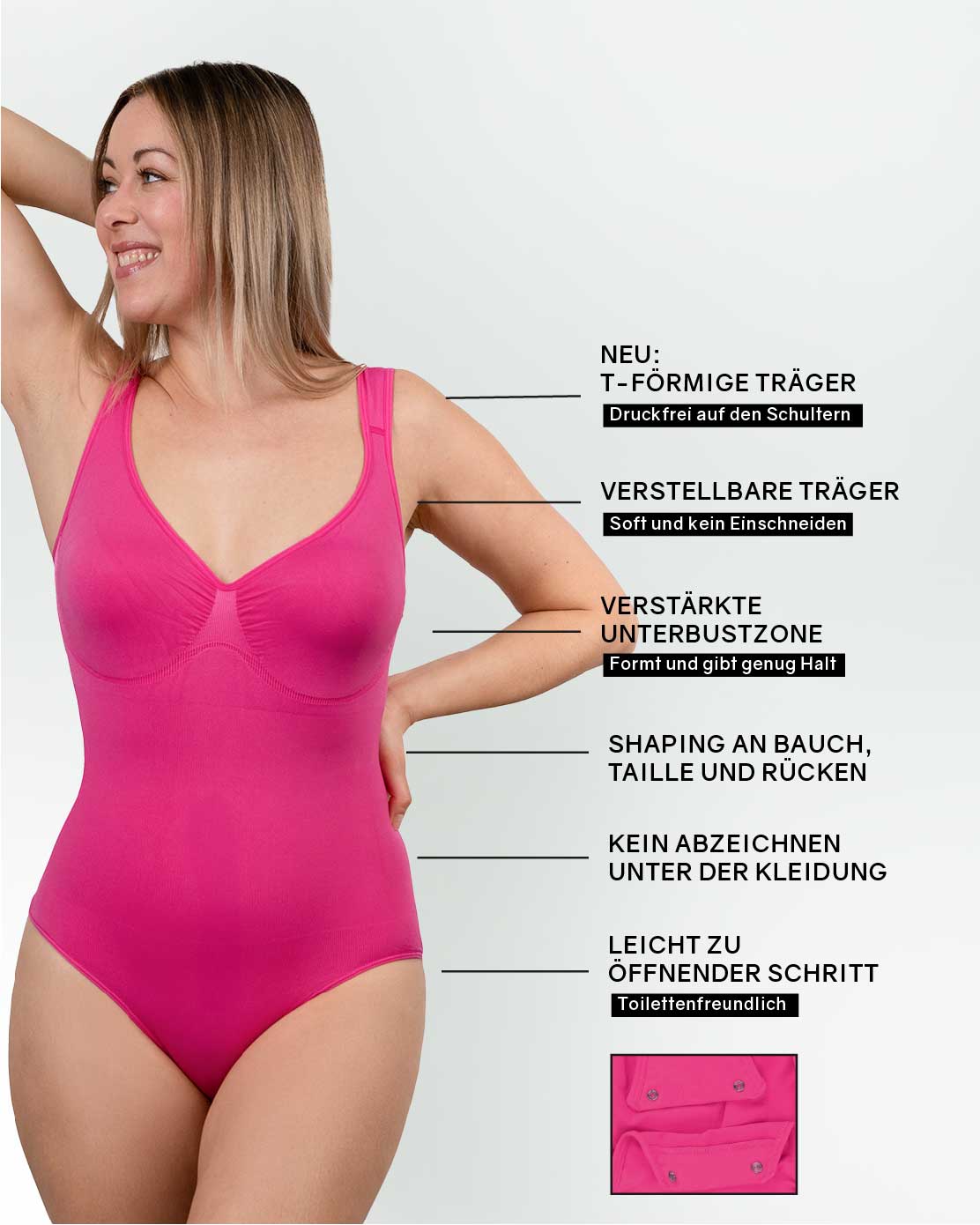 PREMIUM InvisiShape - Shaping Body Panty mit extra breiten Trägern - Image 48