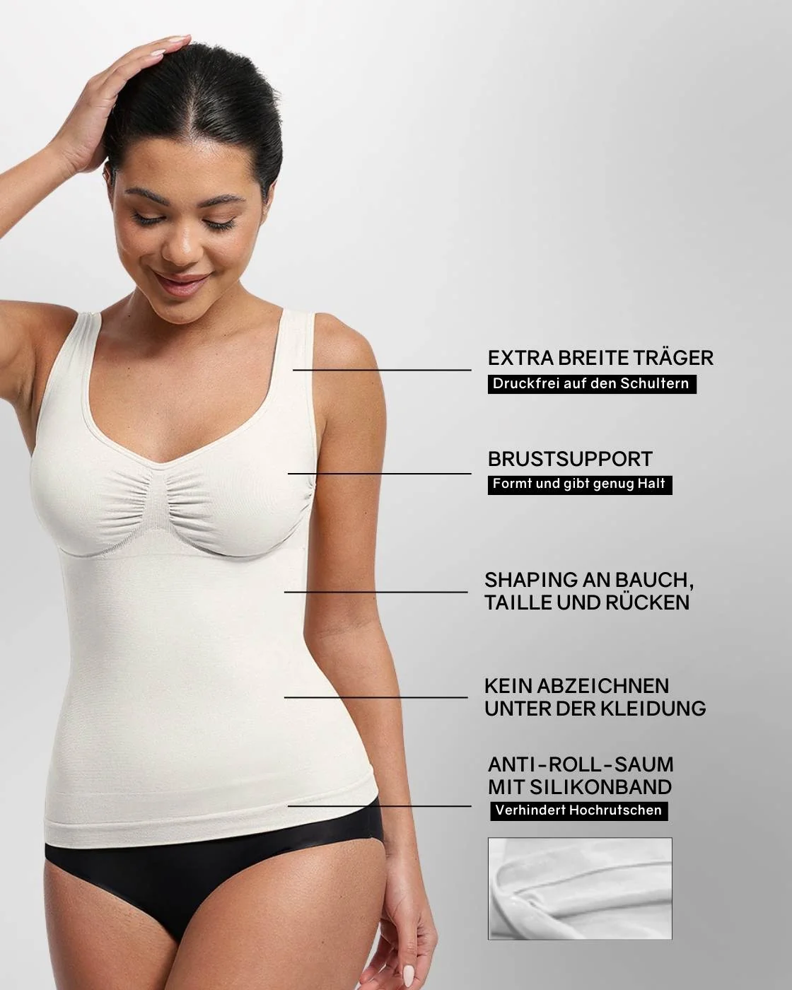 PREMIUM InvisiShape -- Shaping Top mit breiten Trägern - Image 6