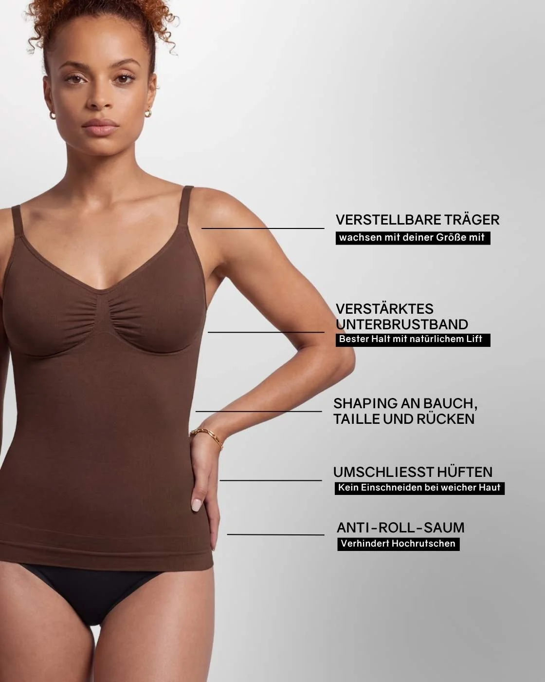 PREMIUM InvisiShape - Top mit verstellbaren Trägern & InvisiBra "Soft" 1.0 - 5er Set - Image 7