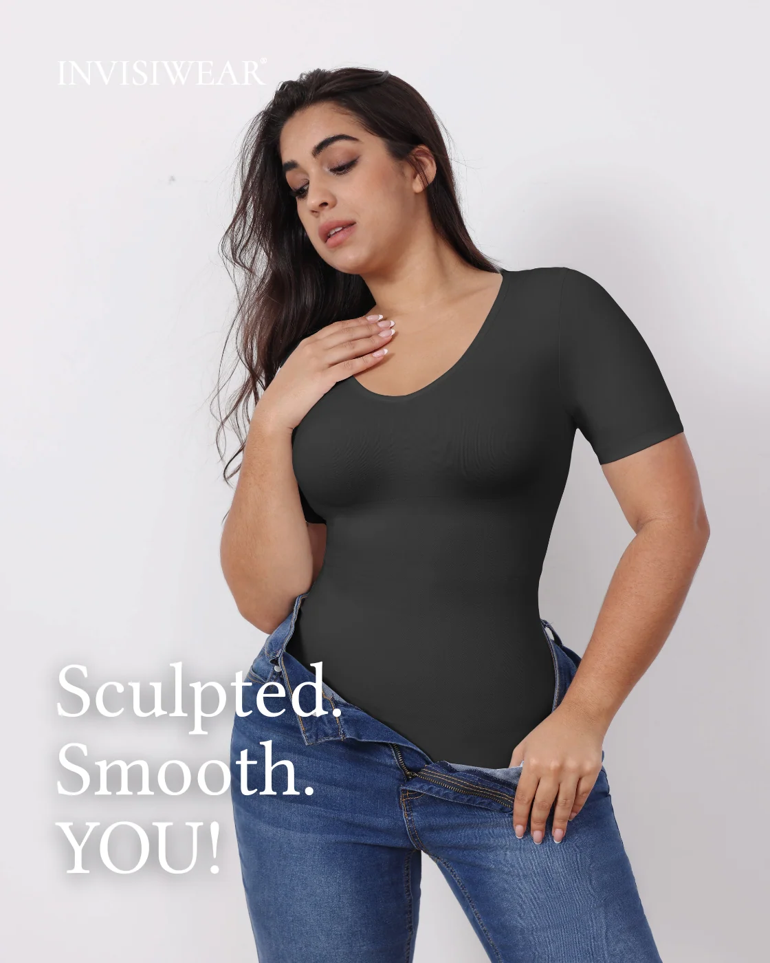 Shaping T-Shirt mit V-Ausschnitt - Image 13